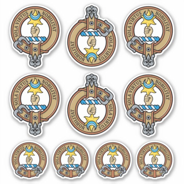 Clan Henderson Crest Sticker Set (Front)