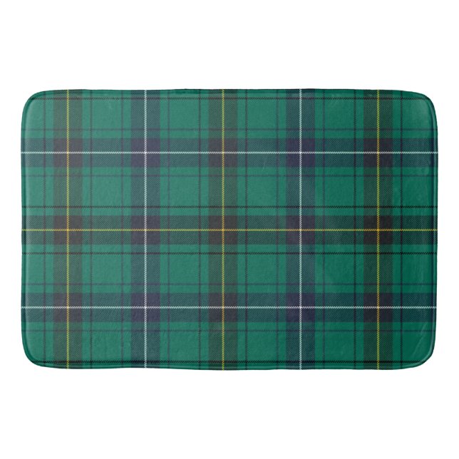 Clan Henderson Plaid Green Check Tartan Bath Mat (Front)