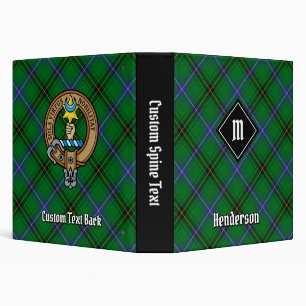 Clan Henderson Tartan 3 Ring Binder