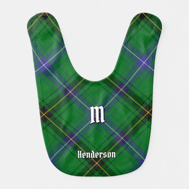 Clan Henderson Tartan Baby Bib (Front)