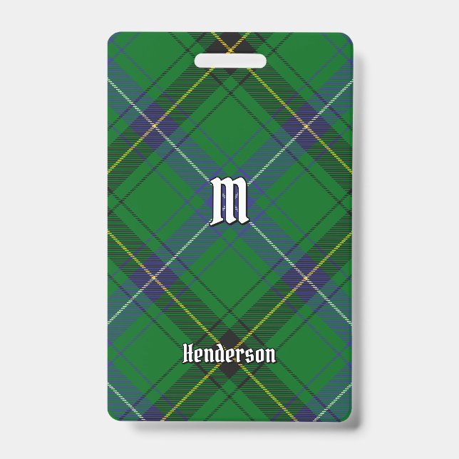 Clan Henderson Tartan Badge (Front)