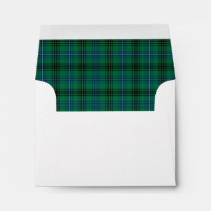 Clan Henderson Tartan Bright Green and Blue Plaid Envelope