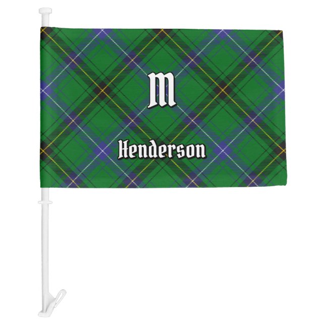 Clan Henderson Tartan Car Flag (Front)