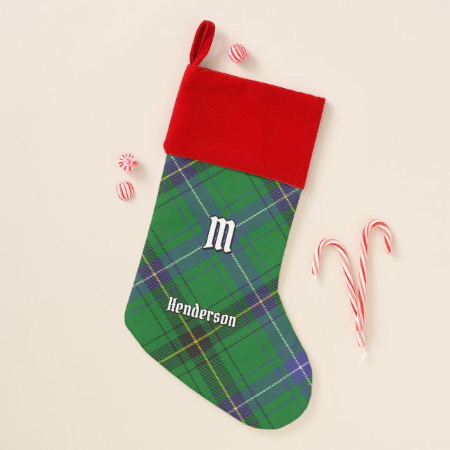 Clan Henderson Tartan Christmas Stocking (Front)