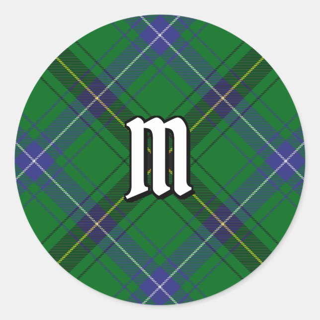 Clan Henderson Tartan Classic Round Sticker (Front)