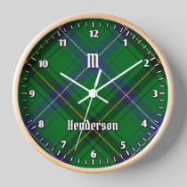 Clan Henderson Tartan Clock