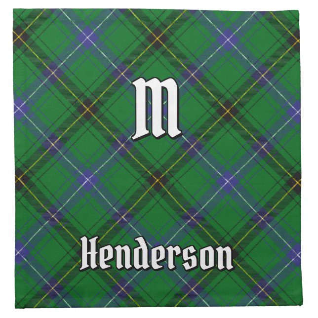 Clan Henderson Tartan Cloth Napkin (Front)