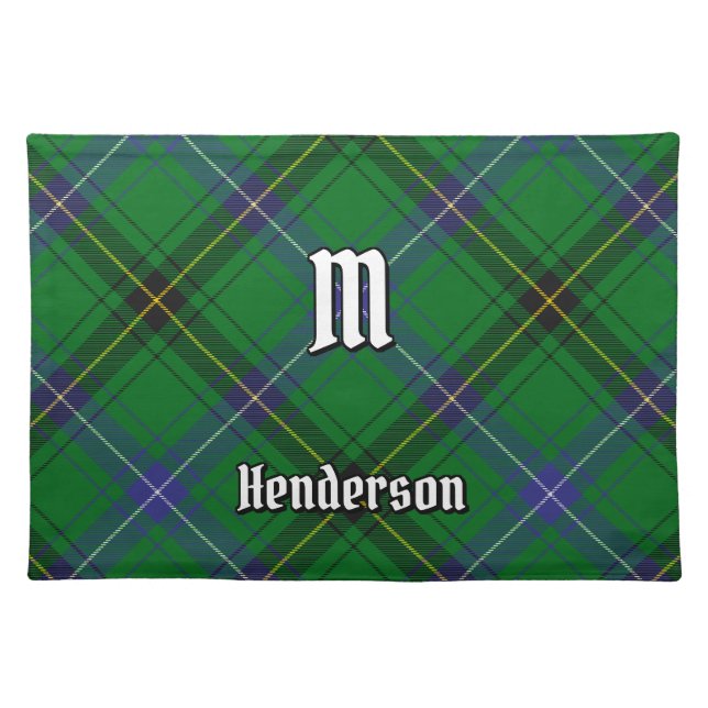 Clan Henderson Tartan Cloth Placemat (Front)