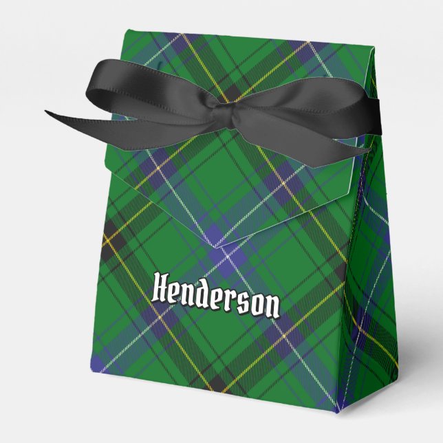 Clan Henderson Tartan Favor Boxes (Front Side)