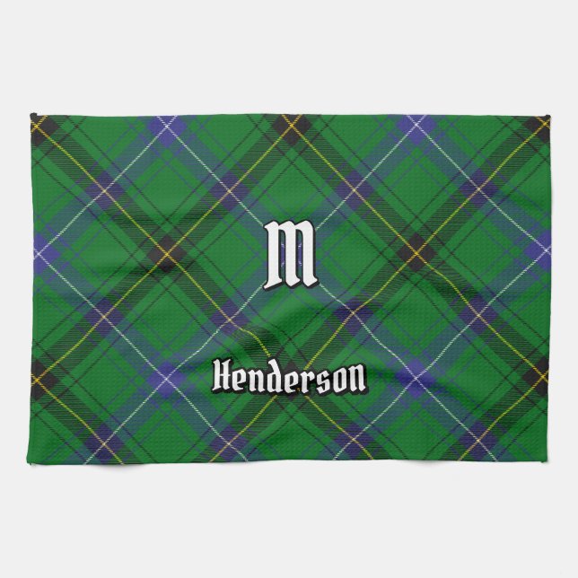 Clan Henderson Tartan Kitchen Towel (Horizontal)