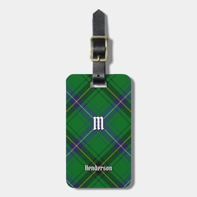 Clan Henderson Tartan Luggage Tag (Front Vertical)