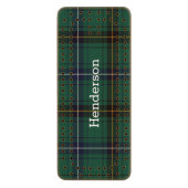 Clan Henderson Tartan Plaid Cribbage Board (Front Vertical)