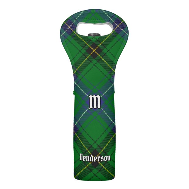 Clan Henderson Tartan Wine Bag (Front)