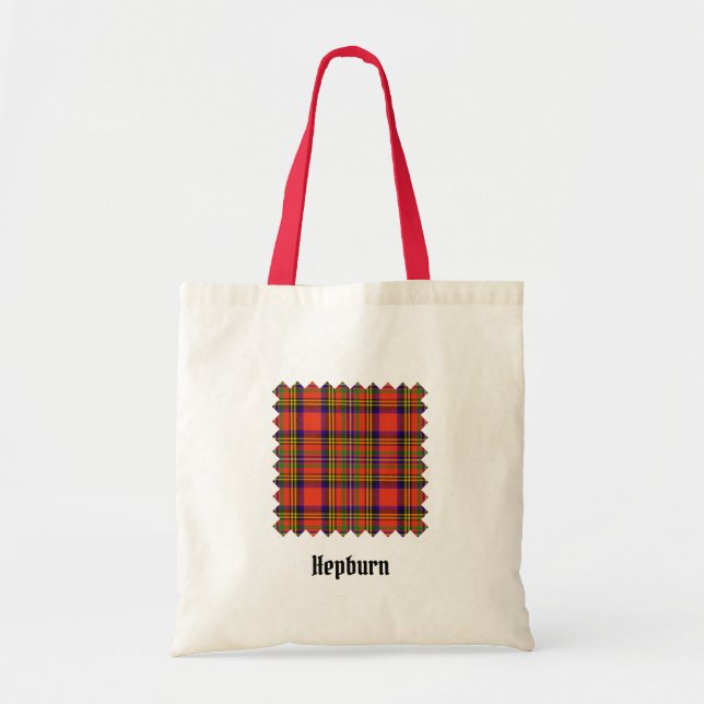 Clan Hepburn Tartan Tote Bag (Front)
