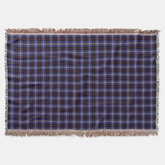 Clan Hill Tartan Throw Blanket (Front)