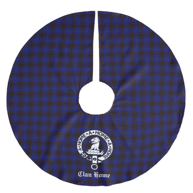 Clan Home Crest Badge and Tartan Brushed Polyester Tree Skirt (Front)