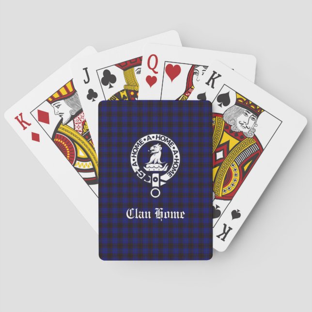 Clan Home Crest Badge and Tartan Poker Cards (Back)
