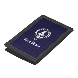 Clan Home Crest Badge and Tartan Trifold Wallet