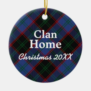 Clan Home Hume Scottish Tartan Ceramic Ornament