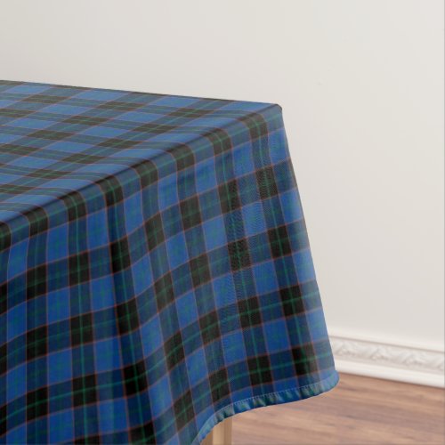 Clan Hume Royal Blue and Black Scottish Tartan Tablecloth