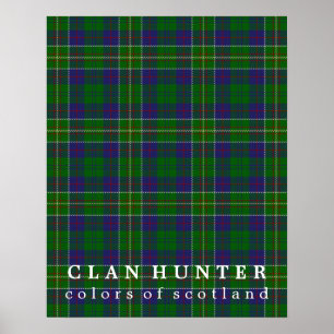 Clan Hunter Colors of Scotland Tartan Poster