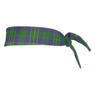 Clan Hunter Scottish Accents Blue Green Tartan Tie Headband
