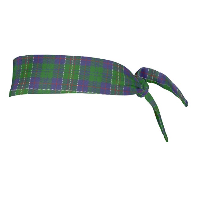 Clan Hunter Scottish Accents Blue Green Tartan Tie Headband (Rotate 90)