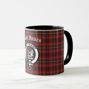 Clan Innes Crest Badge and Tartan  Mug