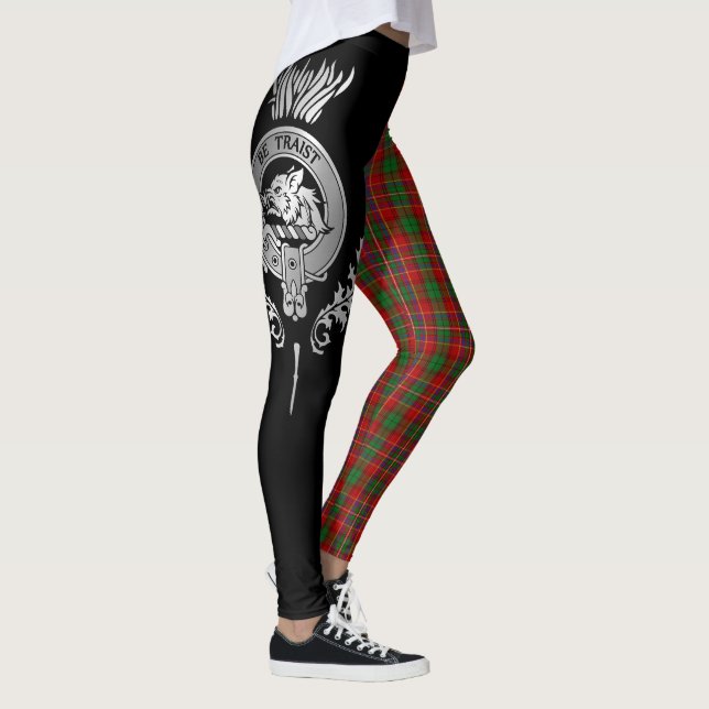Clan Innes Crest & Tartan Leggings (Right)