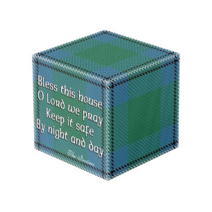 Clan Irvine Irwin Tartan House Blessing Cube