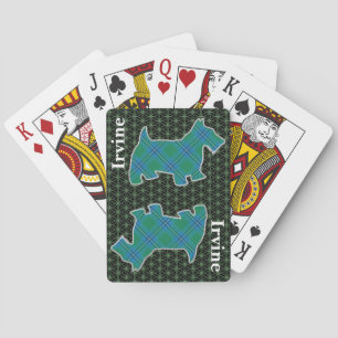 Clan Irvine Irwin Tartan Scottish Terrier Edition Poker Cards