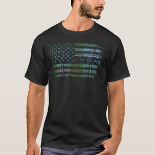 Clan Irvine of Glentulchan Scottish tartan US flag T-Shirt