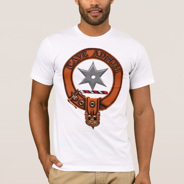 Clan Jardine Family Crest and Targe T-Shirt (Front)