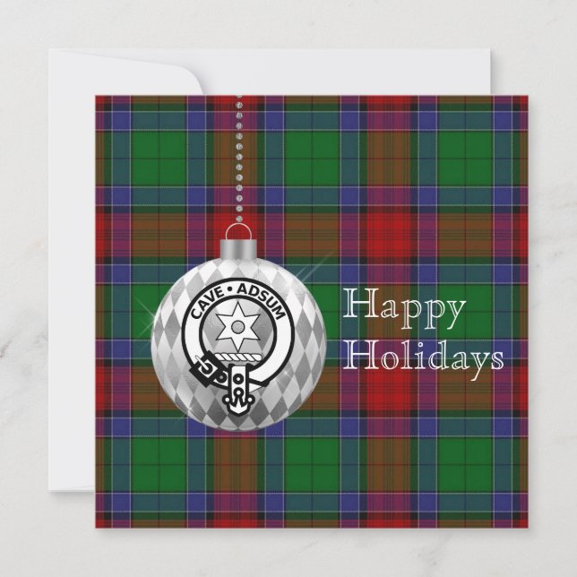 Clan Jardine Ornament Personalized Flat Holiday (Front)