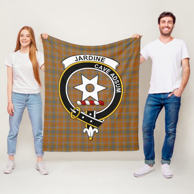 Clan Jardine Tartan Plaid Fleece Blanket (In Situ)