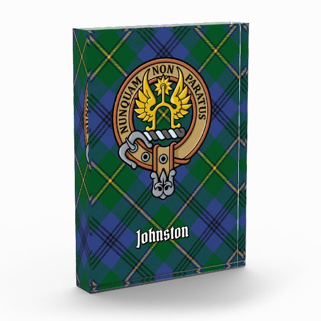 Clan Johnston Crest Acrylic Award (Left)