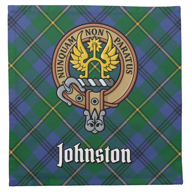Clan Johnston Crest Cloth Napkin (Front)