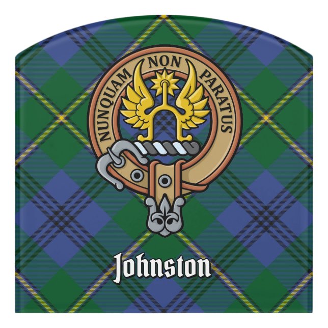 Clan Johnston Crest Door Sign (Contour Front)