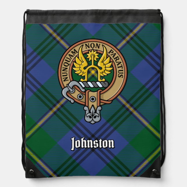 Clan Johnston Crest Drawstring Bag (Front)