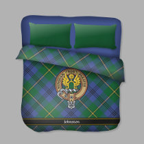 Clan Johnston Crest Duvet Cover