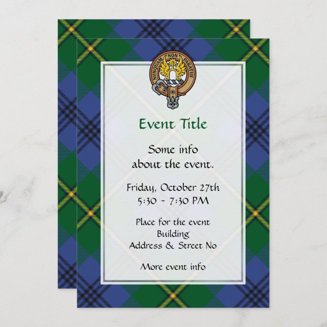 Clan Johnston Crest Invitation (Front/Back)