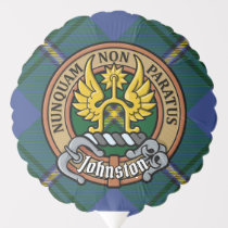 Clan Johnston Crest over Tartan Balloon