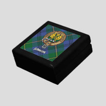 Clan Johnston Crest over Tartan Gift Box