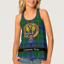 Clan Johnston Crest over Tartan Tank Top