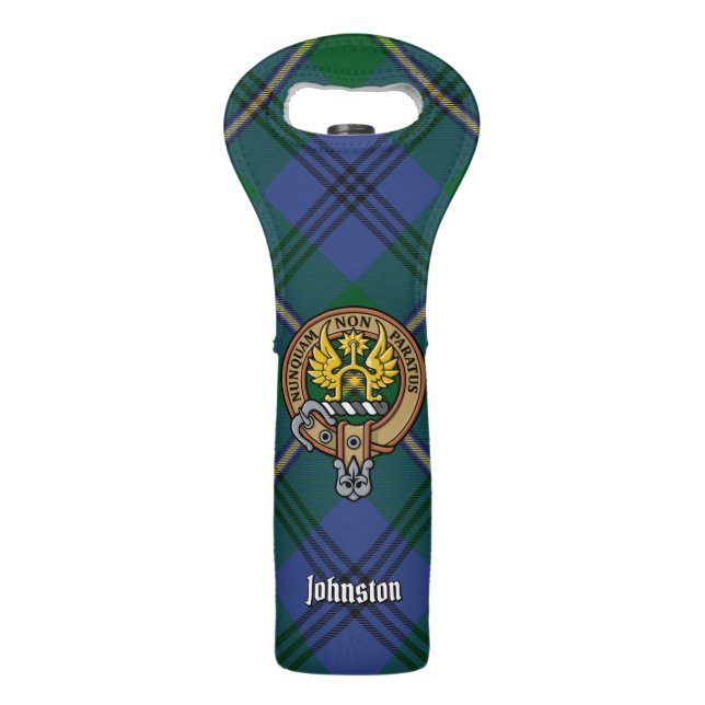 Clan Johnston Crest Wine Bag (Front)