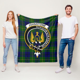 Clan Johnston Modern Tartan Plaid Fleece Blanket