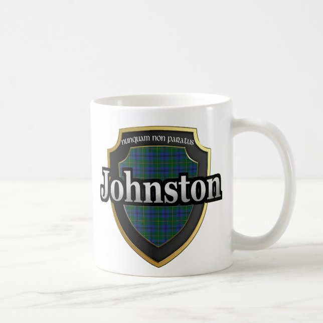 Clan Johnston Scottish Dynasty Tartan Mugs Cups (Right)