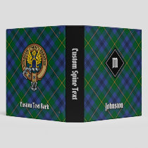 Clan Johnston Tartan 3 Ring Binder