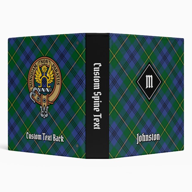 Clan Johnston Tartan 3 Ring Binder (Background)