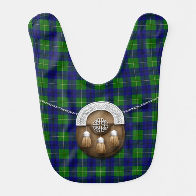 Clan Johnston Tartan And Sporran Bib (Front)